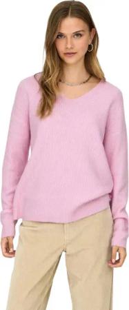 ONLY V-Ausschnitt-Pullover Weicher Strickpullover mit V-Ausschnitt