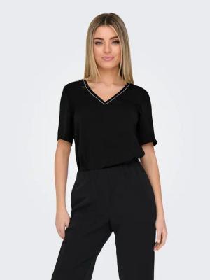 ONLY V-Shirt ONLAVA LIFE S/S CHAIN V-NECK TOP JRS