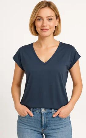 ONLY V-Shirt "ONLFREE S/S MOD.V-NECK TOP JRS NOOS"