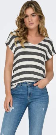 ONLY V-Shirt "ONLLIRA LIFE S/S V-NECK TOP JRS NOOS"