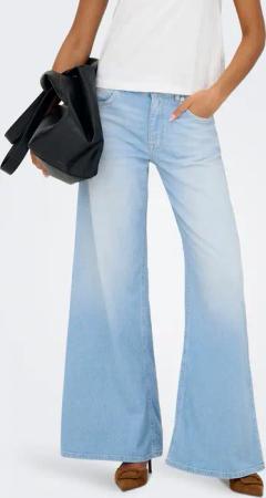 ONLY Weite Jeans "ONLCALIFORNIA MW WD FLAR DNM REA004 NOOS" normale Leibhöhe, weite Beinform, mit heller Waschung