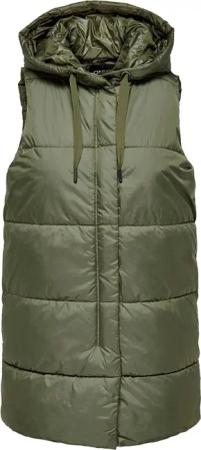 Only Weste - ONLNewasta Puffer Waistcoat - XS bis S - für Damen - Größe S - oliv