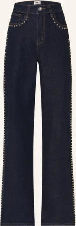 ONLY Wide Leg Jeans mit Schmucksteinen