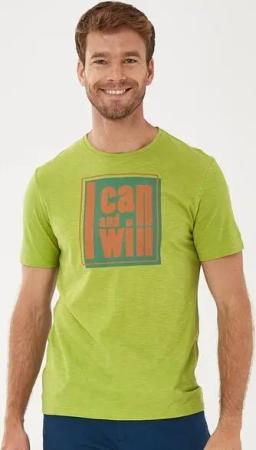 ORGANICATION T-Shirt aus Bio-Baumwolle mit Text-Print