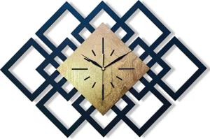 ORNAMENTI Wanduhr Groß, modern Wanduhr, Holz, Eichenfurnier, loft, minimalistisch (ohne Ticken, Wanddeko, Holzdeko, 4 Farben, hingucker Wanduhr)