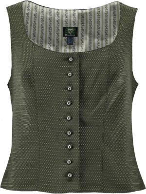 OS Trachten Trachtenweste Selora Tailliert, Rundhalsausschnitt, ärmellos, Trachtenmieder