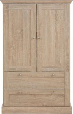 OTTO home Drehtürenschrank Binz, Wäscheschrank, Mehrzweckschrank, skandinavischer Landhausstil (B/H/T ca. 84/130/35 cm) viele Stauraummöglichkeiten, Metallgriffe, Türen mit Rahmen/ Kassetten