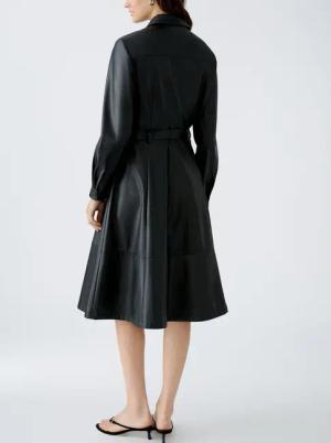 Oui - Hemdblusenkleid - Größe 38 - schwarz