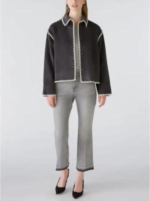 Oui - Jacke - Größe 38 - dunkelgrau