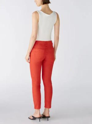 Oui - Jeggings BAXTOR cropped - Größe 46 - orange