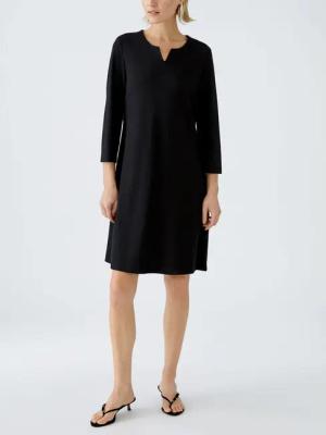 Oui - Jerseykleid - Größe 44 - schwarz