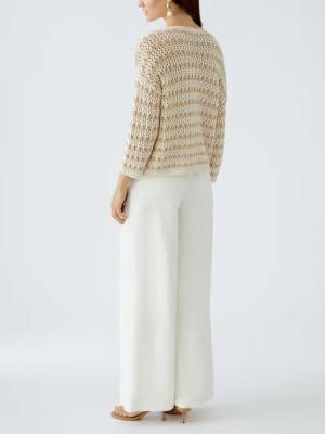 Oui - Pullover - Größe 38 - beige