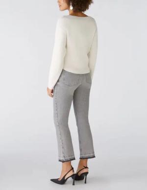 Oui - Pullover - Größe 40 - weiß