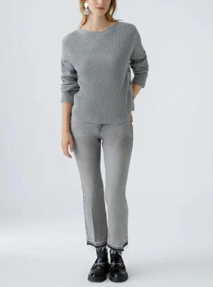 Oui - Pullover - Größe 46 - grau