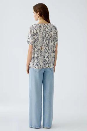 Oui - Shirt - Größe 46 - braun