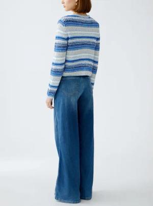 Oui - Strickjacke - Größe 40 - blau