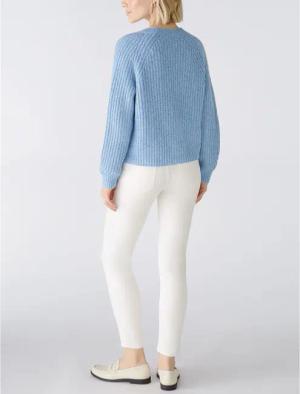 Oui - Strickjacke LAFONYA - Größe 38 - blau