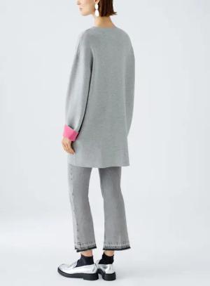 Oui - Strickmantel - Größe 34 - grau