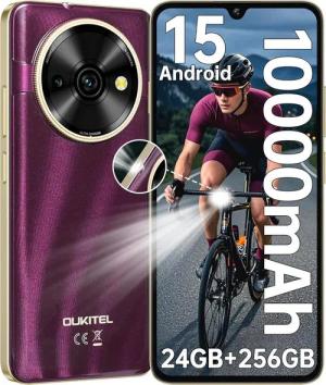 OUKITEL C59 Pro 24+256GB Androide 15 Smartphone (17,48 cm/6.88 Zoll, 256 GB Speicherplatz, 13 MP Kamera, 6,88 Zoll HD+ Display, 10000mAh, Octa-Core, Dual SIM 4G, GPS)