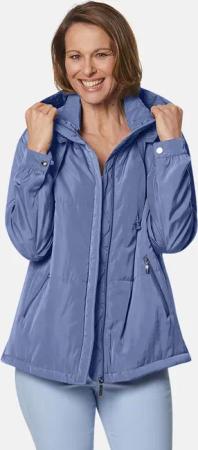 Outdoorjacke mit Kapuze - rauchblau - Gr. 44 von Goldner Fashion