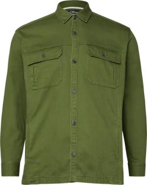 Overshirt aus Twill mit seitlichen Eingrifftaschen und Waschung