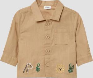 Overshirt mit Stickerei in Leinenoptik
