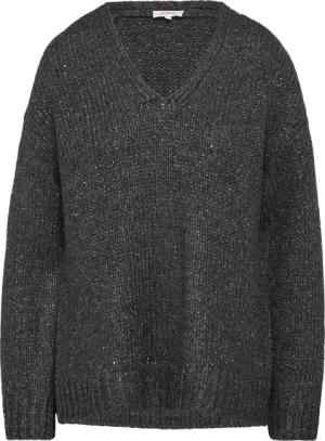 Oversized Strickpullover mit Glitzergarn und Pailletten