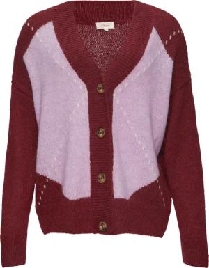 Oversized Wollmix-Strickjacke mit Argyle-Muster