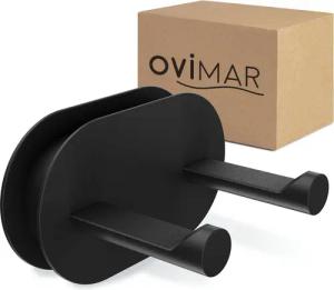 ovimar Haartrocknerhalter Rovaer, (1-tlg., aus Edelstahl in Schwarz zur Zum Kleben)