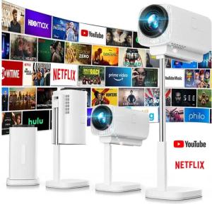 OYLCDI Android Beamer WiFi&BT Portabler Projektor Mini Beamer LCD-Beamer (1920x1080 px, interner Lautsprecher, Android 11.0 mit über 7.000 Apps)