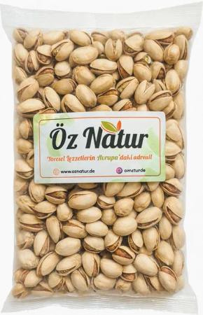 Öz Natur Nüsse, Pistazien mit Schale aus Kalifornien (geröstet & gesalzen)