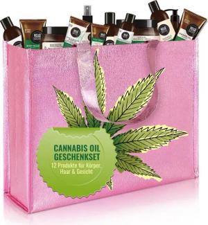 P-Beauty Cosmetic Accessories Pflege-Geschenkbox Hello Nature Pflege Haare Body Set Geschenkset Damen Beauty Cannabis, 12-tlg., Hautpflege, Haarpflege, Körperpflege, Cannabis, Hanföl, Geschenk box