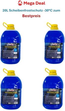Paket.ag Scheibenfrostschutz -30°C Fertigmischung für Scheibenwaschanlage, 20 Liter, 20 St.