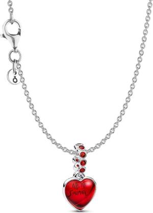 Pandora 21528 Damen-Kette Silber Geschenkset Rotes Muranoglas Herz
