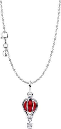 Pandora 28126 Damen-Kette Roter Heißluftballon Set Silber