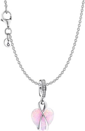 Pandora 68303 Damen-Kette Mum Opalisierendes Herz Geschenkset Silber
