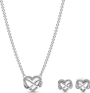 Pandora 68321 Damen-Geschenkset Funkelndes Unendlichkeits-Herz