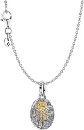 Pandora Kette mit Anhänger Damen-Silber Geschenkset Zweifarbig Rose
