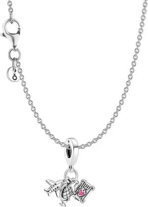 Pandora Kette mit Anhänger Geschenkset Reise Silber