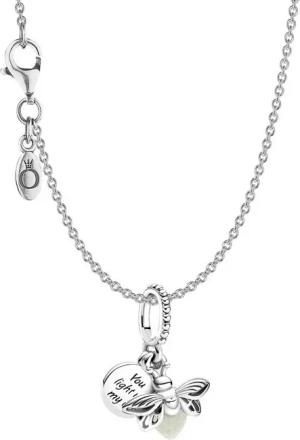 Pandora Kette mit Anhänger Silber 925 Leuchtendes Glühwürmchen