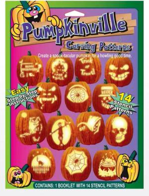 Paper Magic Dekoobjekt Halloween Kürbis-Schnitzschablonen