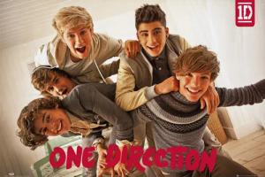Papermoon Poster POSTER Nr.109 One Direction, 61 X 91,5 CM, (Boygroup Jungs Personen Musik Querformat), genormte Postergröße für Rahmen, Bild Dekoration Wanddeko Motiv Tapete