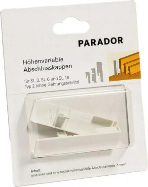 PARADOR Sockelleisten-Endkappe variabel Typ 2 für Sockelleisten SL 3, SL 5,SL 5 WF und SL 18, L: 2 cm, H: 14 cm, Für einen optimalen und sauberen Abschluss, 1-St., Kein Gehrungsschnitt erforderlich, Auf den Einsatz für die Sockelleisten SL 3, 5, 5 WF und 