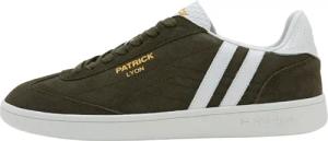 Patrick - "Lyon" Sneaker für Herren, Wildleder, Cupsohle (Oliv/Weiß)