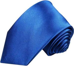 Paul Malone Krawatte Herren Seidenkrawatte Schlips modern uni satin 100% Seide Breit (8cm), blau 905