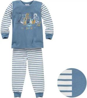 People Wear Organic Pyjama "Hundebande", Langarm Schlafanzug aus Bio-Baumwolle