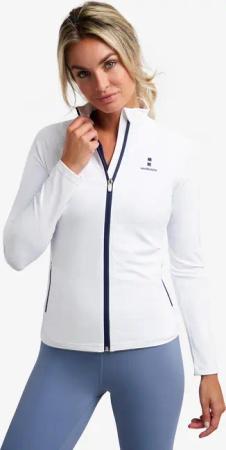 Performance Langarmshirt mit Reißverschluss Tennis/Padel Damen Weiss