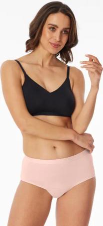 Periodenpantys 2er-Pack Jersey recycelt schwarz/rosé- Secret Care 34/36