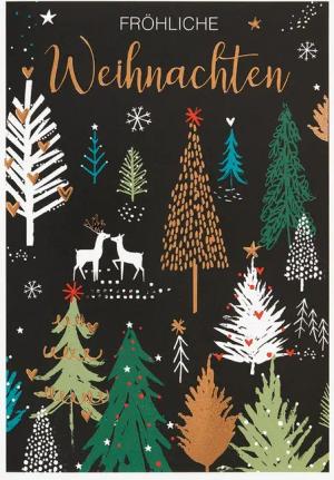 Perleberg Grußkarten Weihnachten Glückwunschkarte im Format 115 x 17cm mit Umschlag uniq79