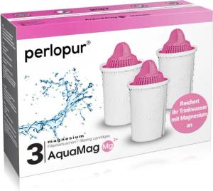 PerloPur Kalk- und Wasserfilter Classic Magnesium Filterkartuschen AquaMag Pack 3, Zubehör für Brita Classic u. PearlCo Classic